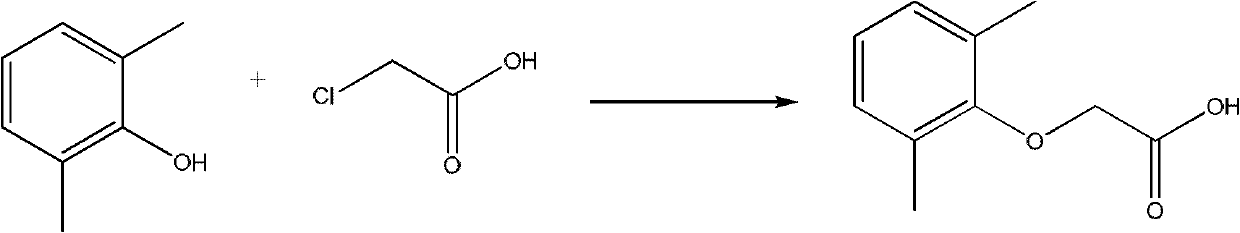 Method for synthesizing 2,6-dimethyl phenoxyacetic acid
