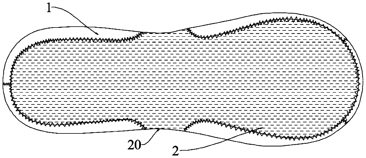 Three-dimensional tailored thermal bonding invisible sock