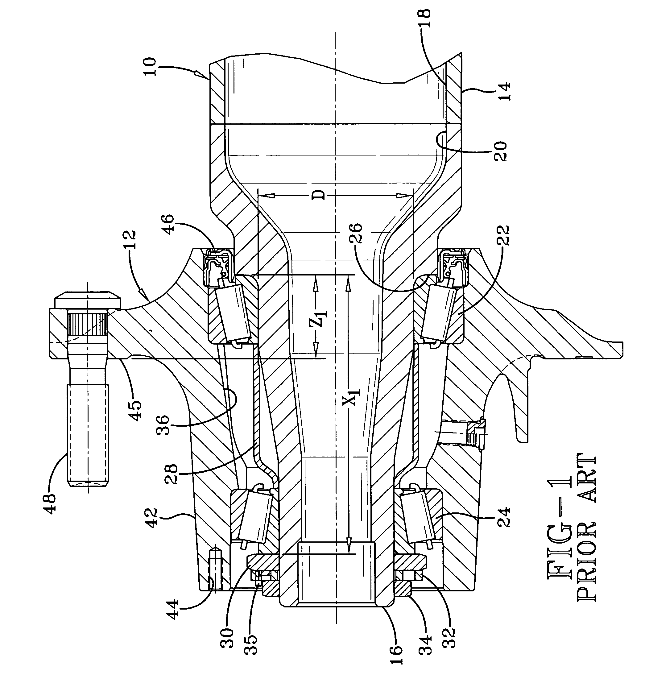 Axle spindle and wheel end assembly