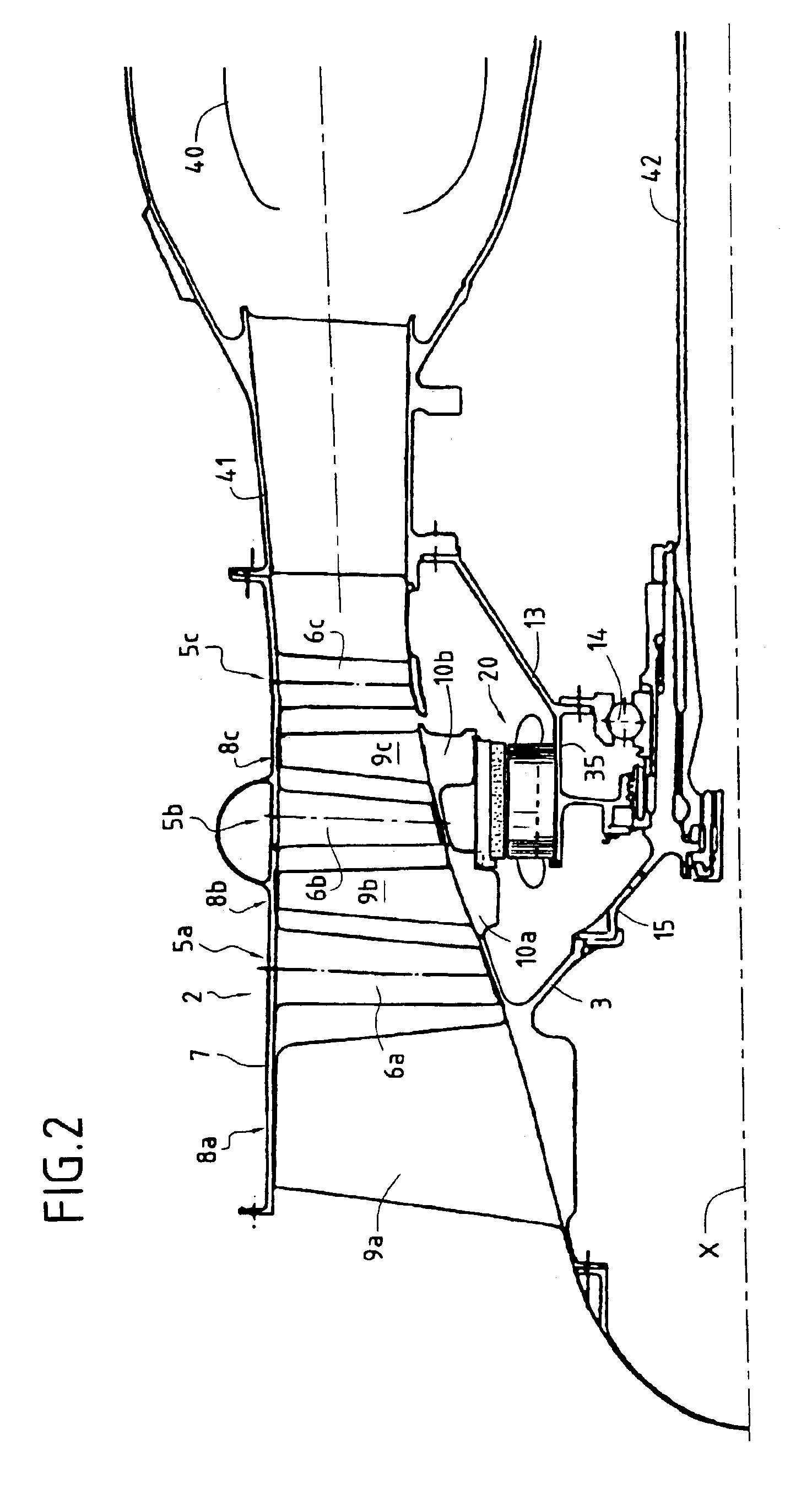 Integrated starter/generator for a turbomachine