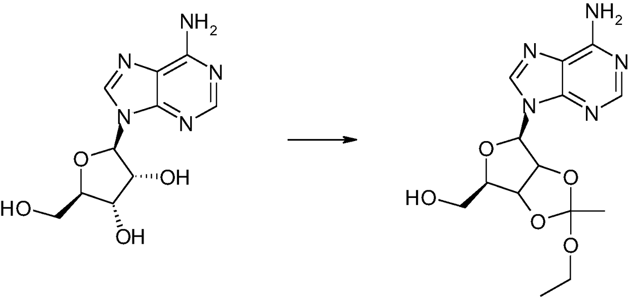 Synthesis method of cordycepin