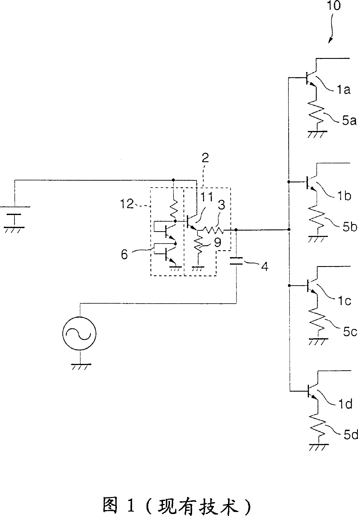 High-frequency power amplifier with bipolar transistor