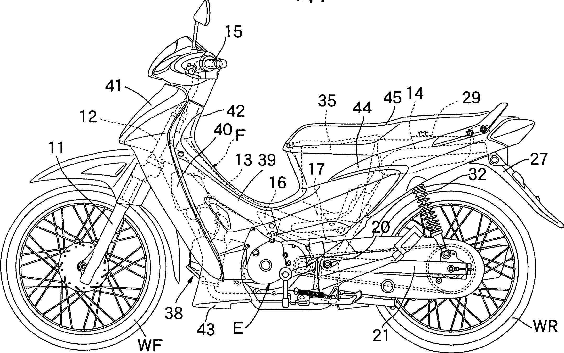 Article storage construction for motorcycles