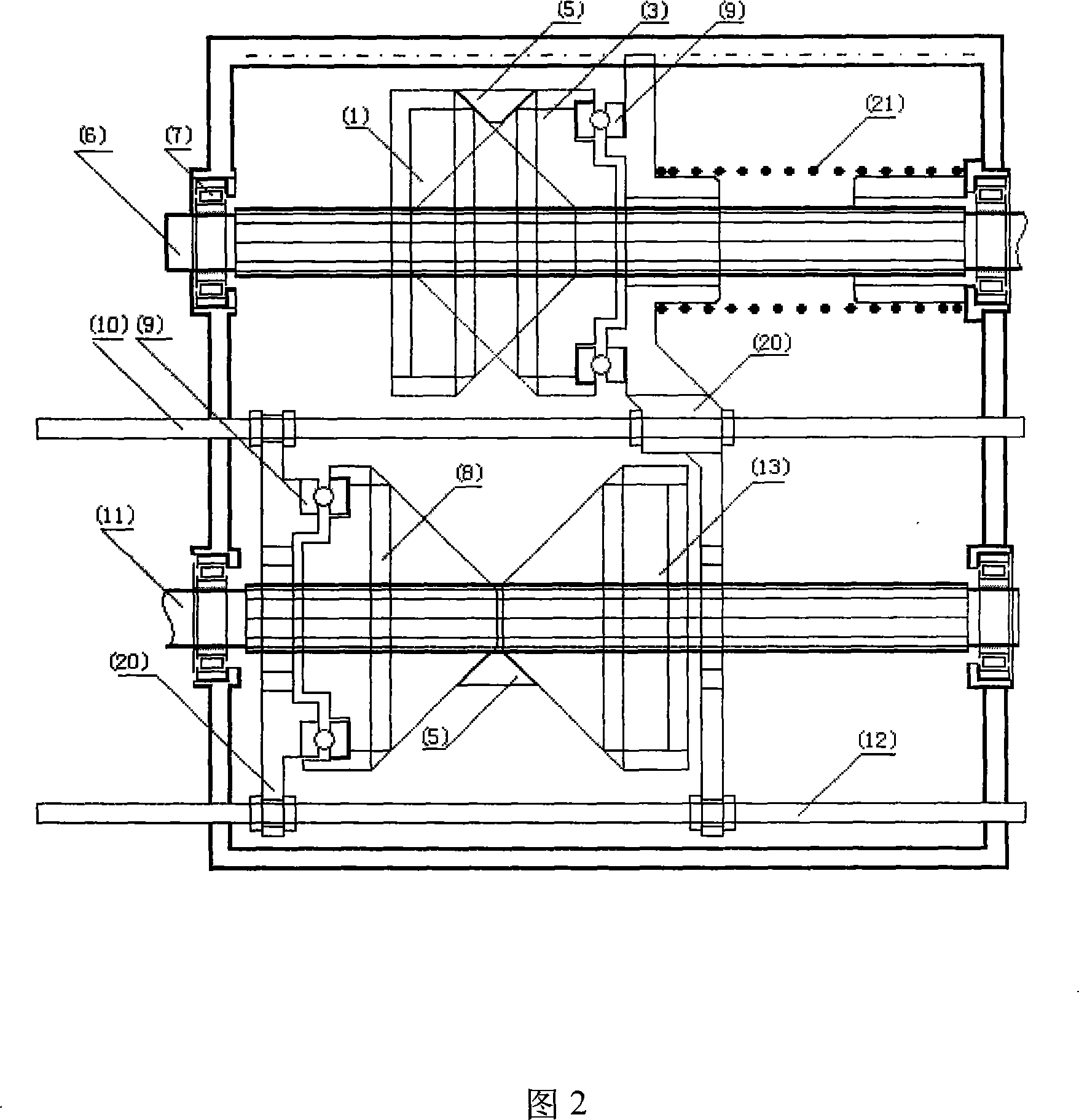 Complementary wheels balancing stepless speed changer