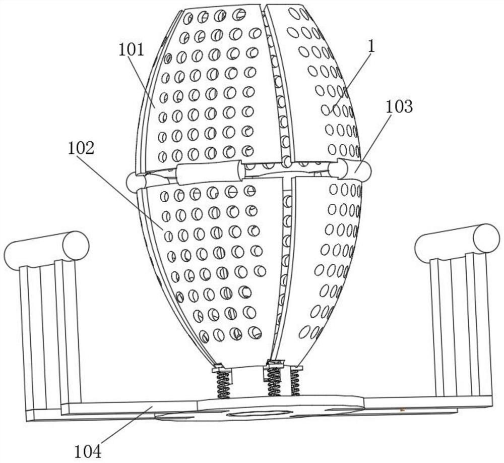 Open ripe durian shelling device