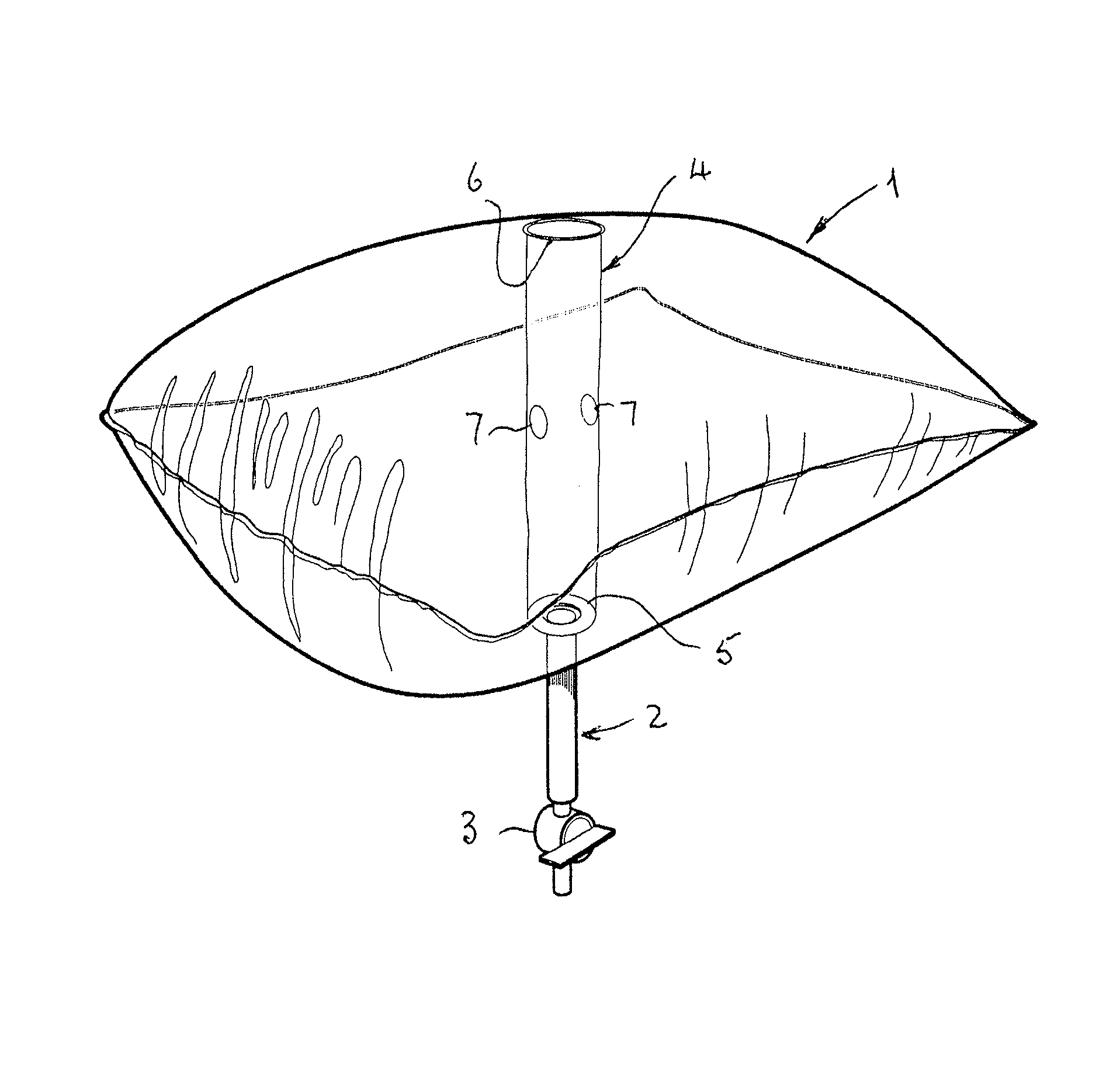 Inflatable device for blocking chimney flues or other ducts