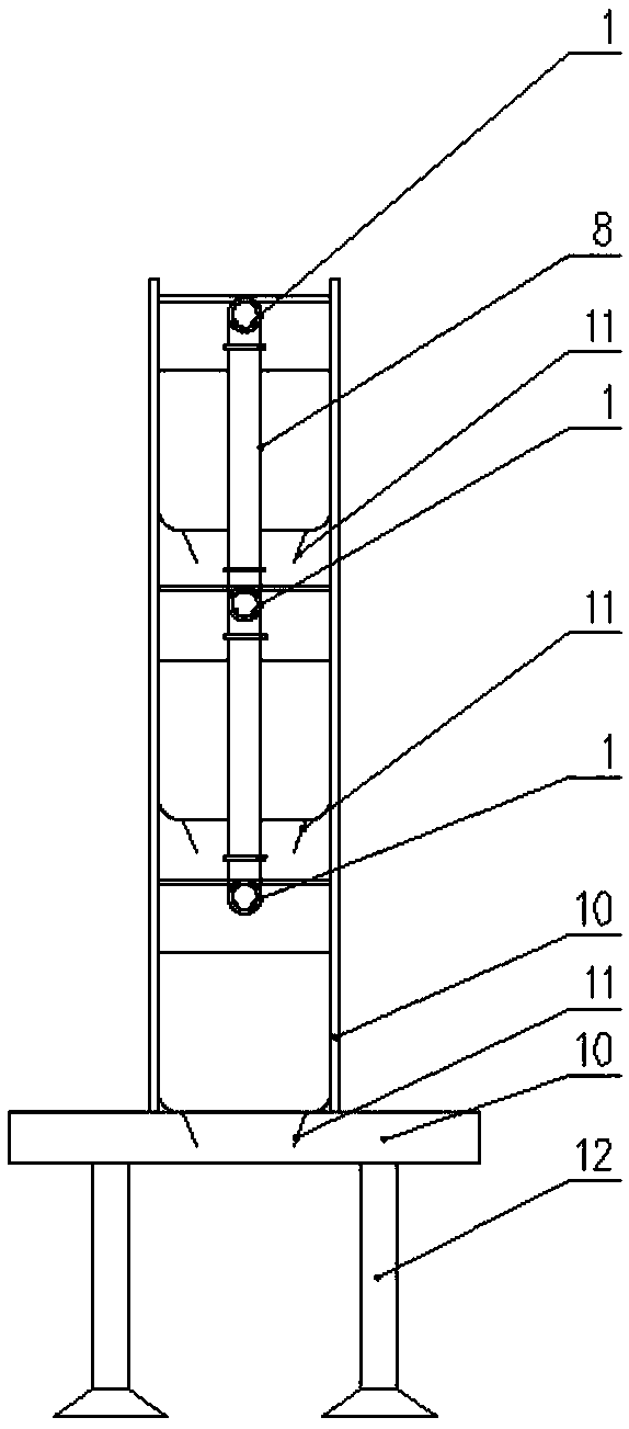 Layered stir concrete continuous feeding system