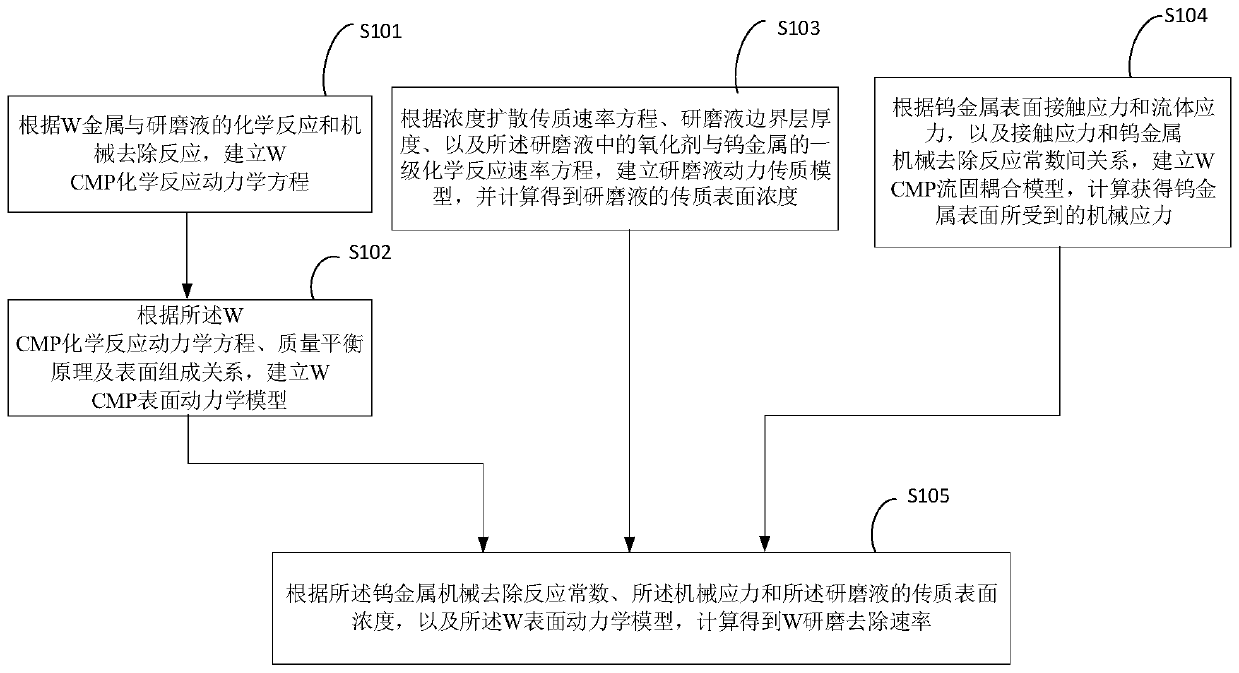 A kind of W CMP multi-physics process simulation method and system