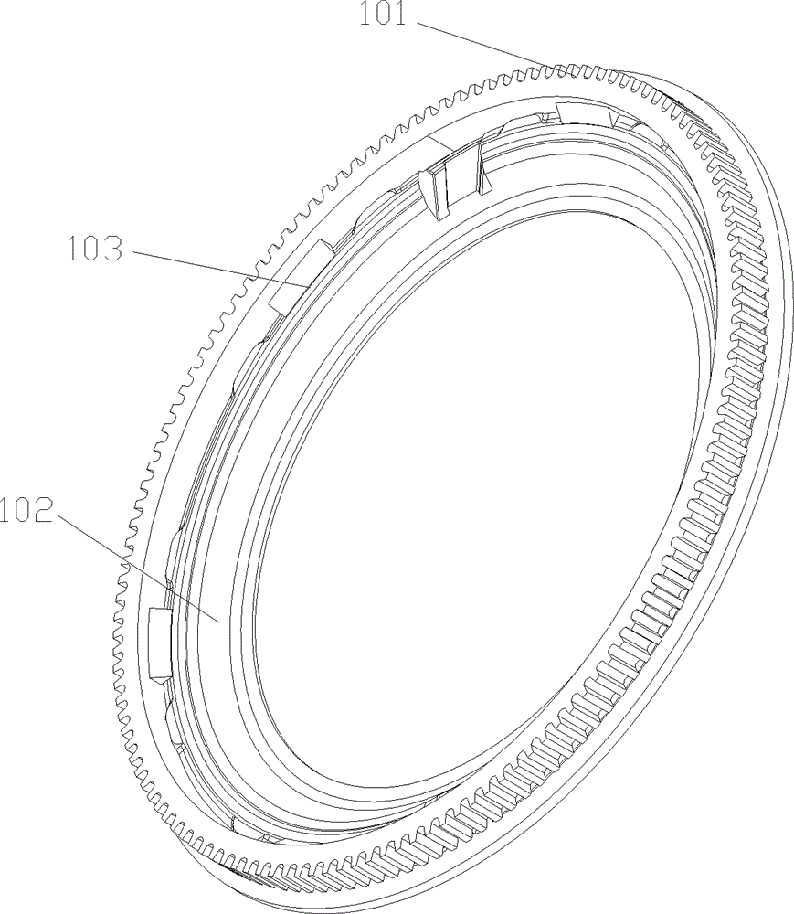 Welding method of automobile brake gear ring and device using method