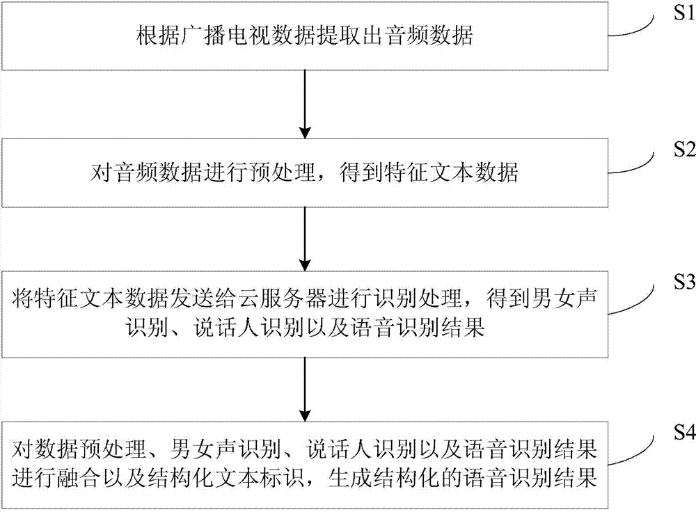 Broadcast television voice recognition method and system