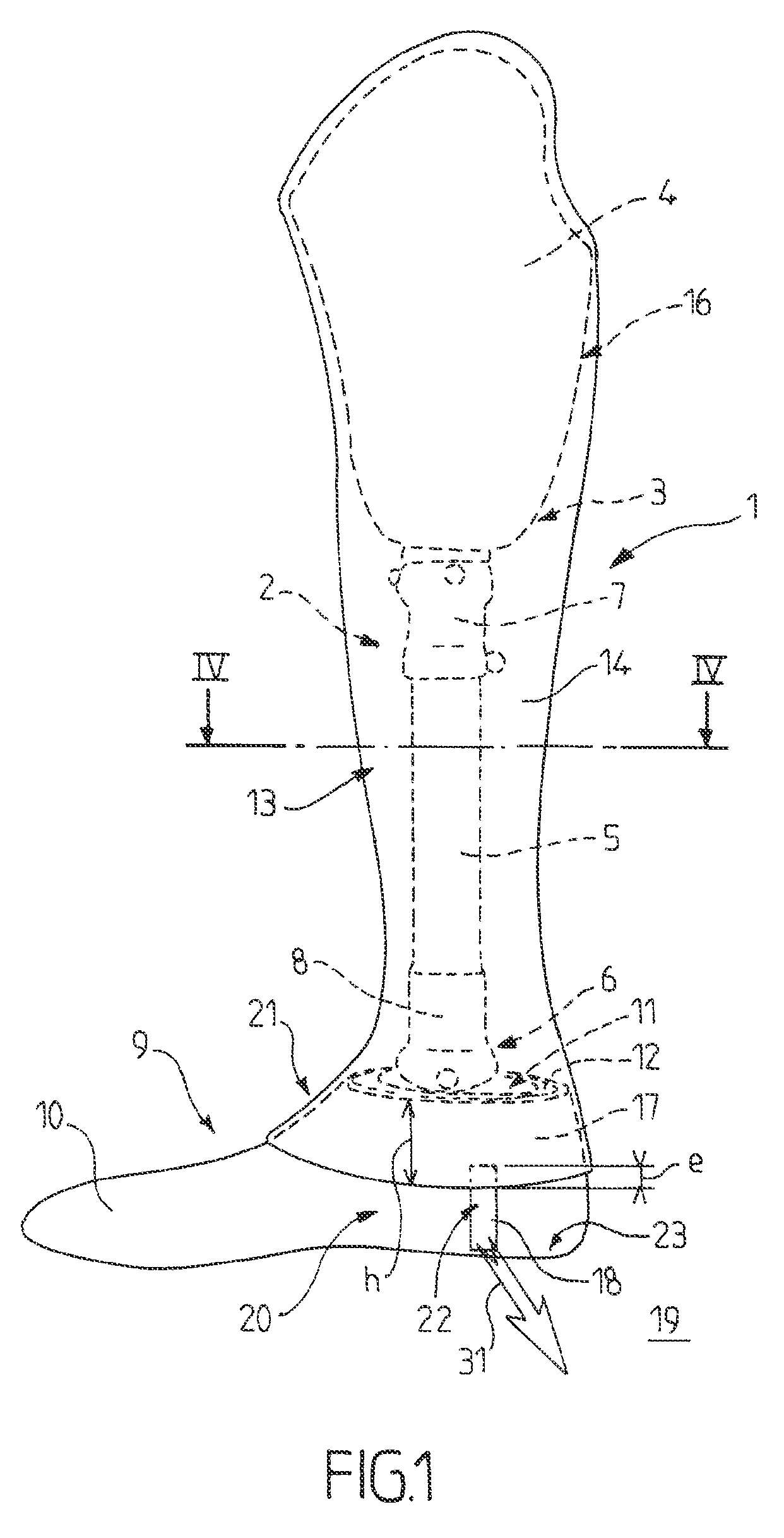 Lower limb prosthesis usable in water environment