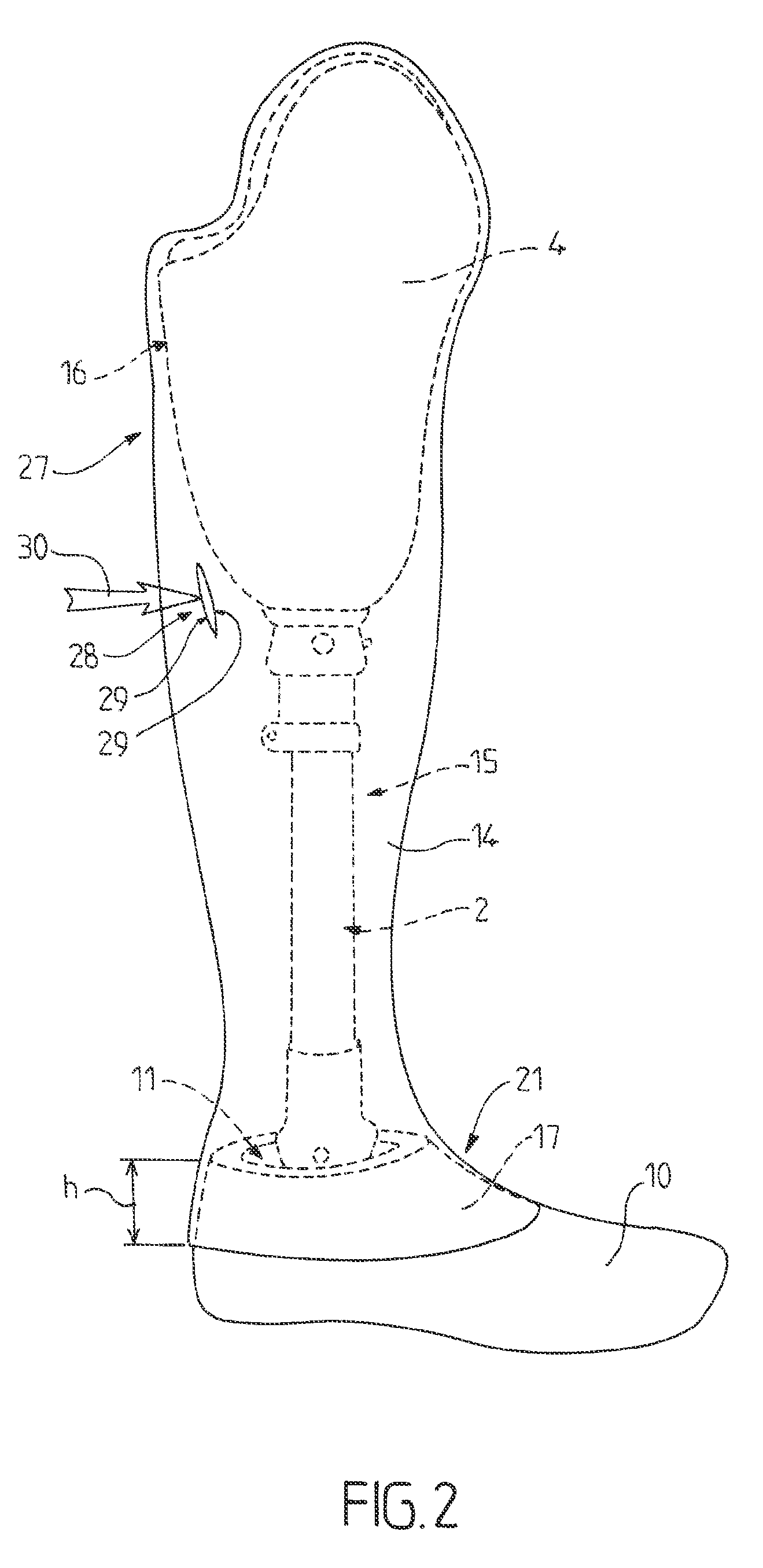 Lower limb prosthesis usable in water environment