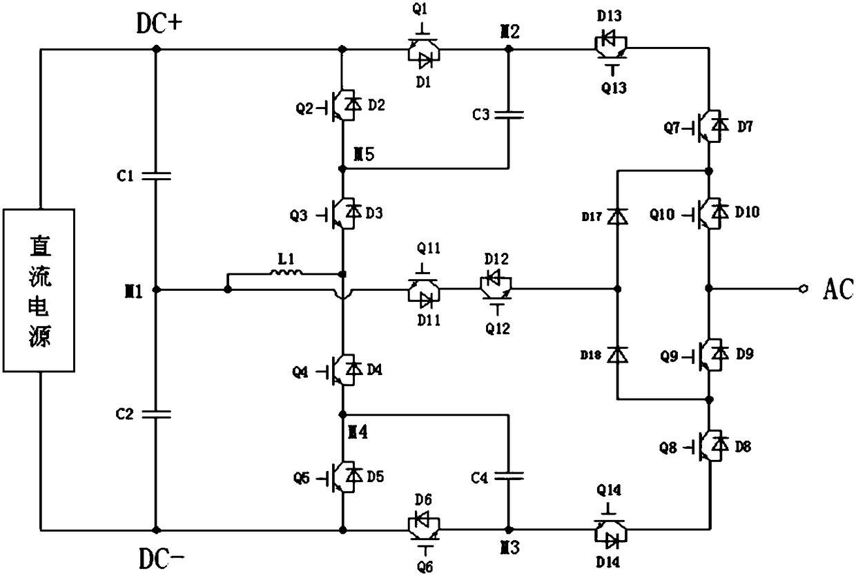 Five-level topological unit