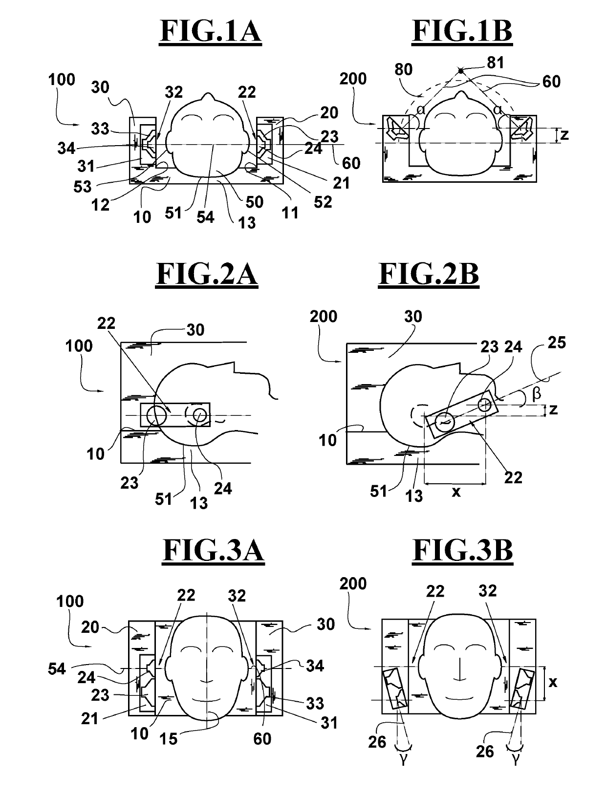 Head support incorporating loudspeakers and system for playing multi-dimensional acoustic effects