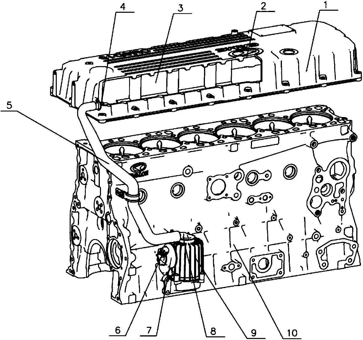 Engine and engine oil-gas separator thereof