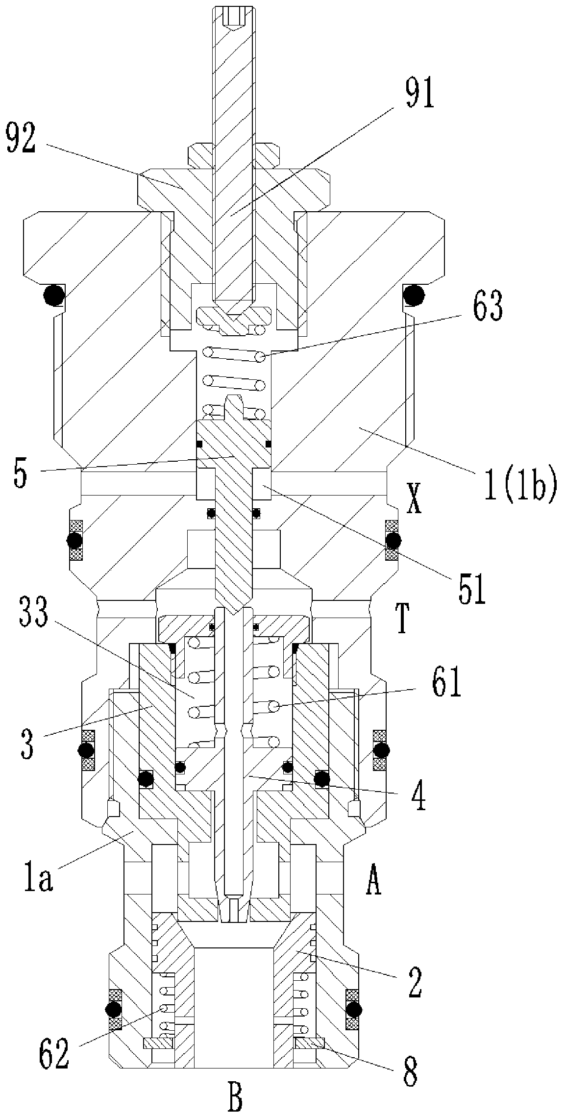 Thread plug-in mounting type load holding valve