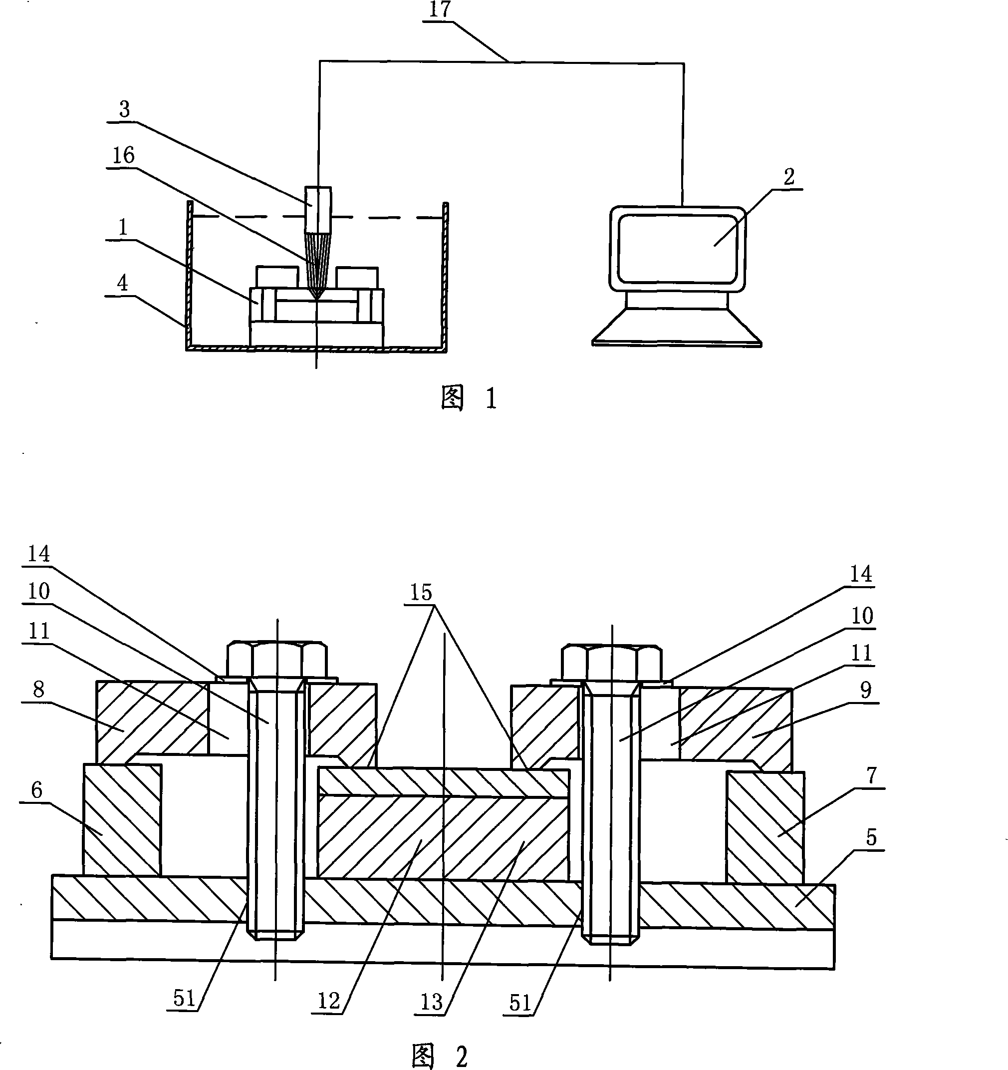 Device for simulating weak joint defect of diffusion weld interface