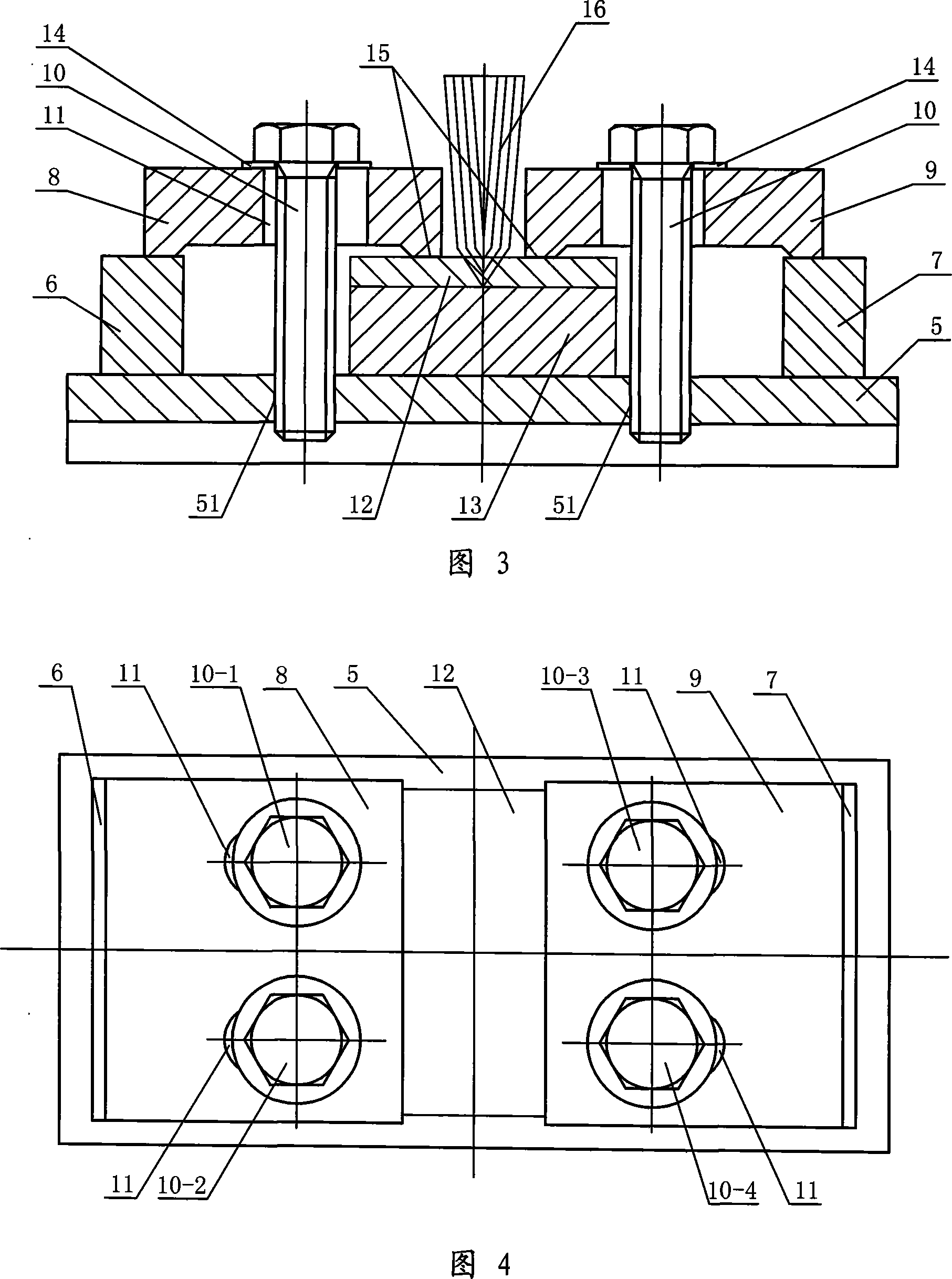Device for simulating weak joint defect of diffusion weld interface