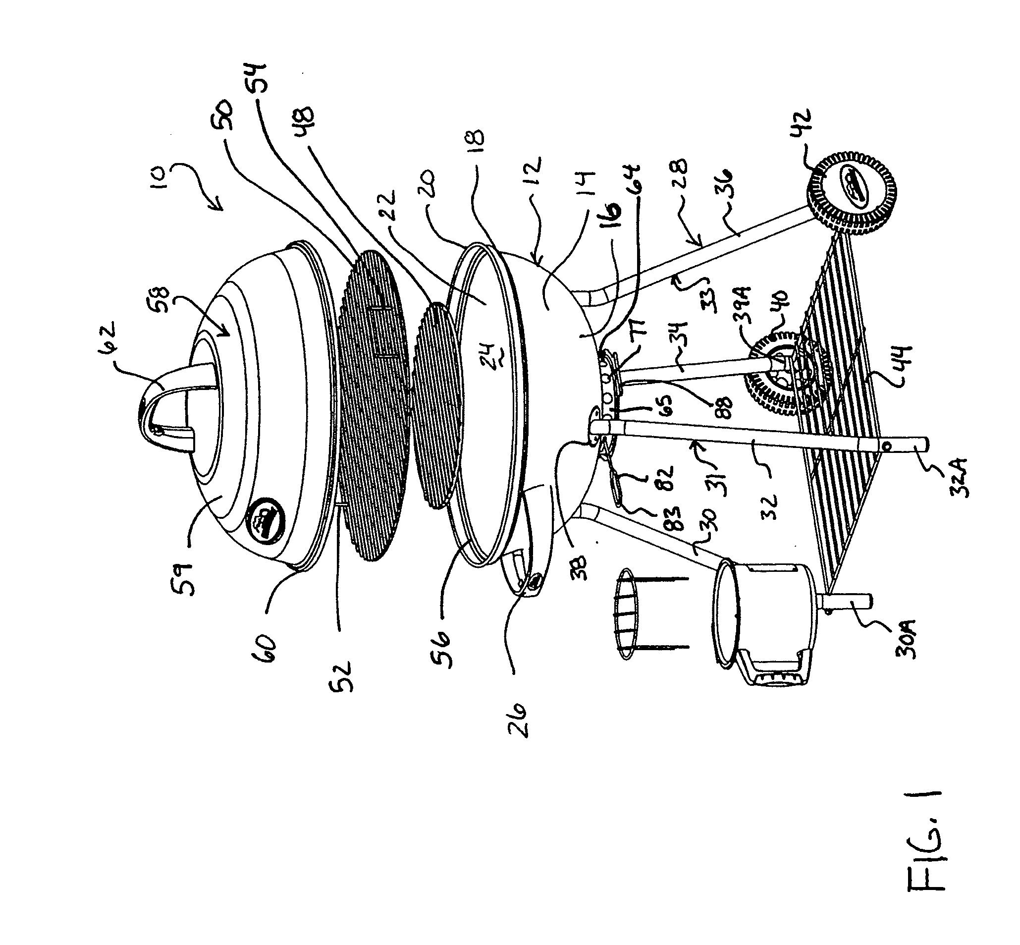 Cooking apparatus with a cooking fuel ignition facilitator and method of assembling and using same