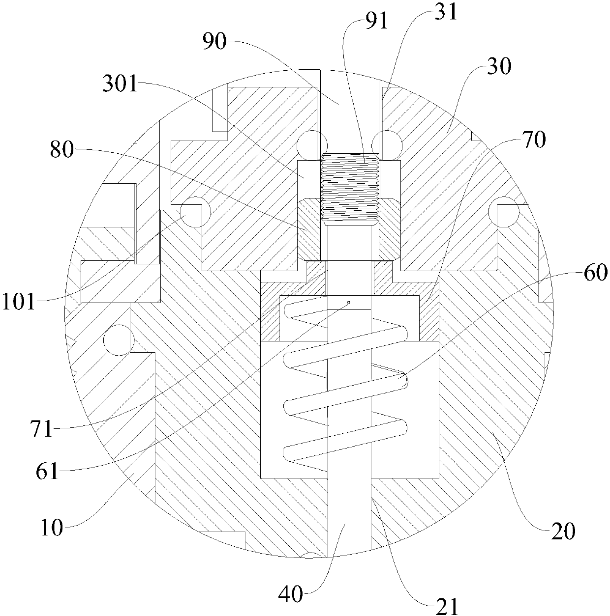 Internally debuggable constant-temperature valve having adjustable KV value