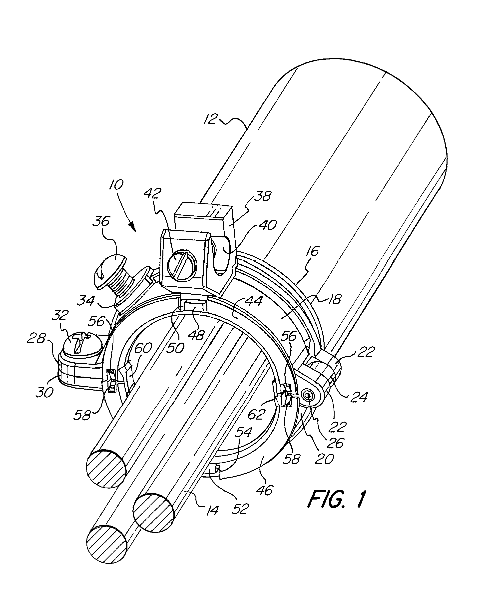 Split electrical grounding bushing with continuous insulation