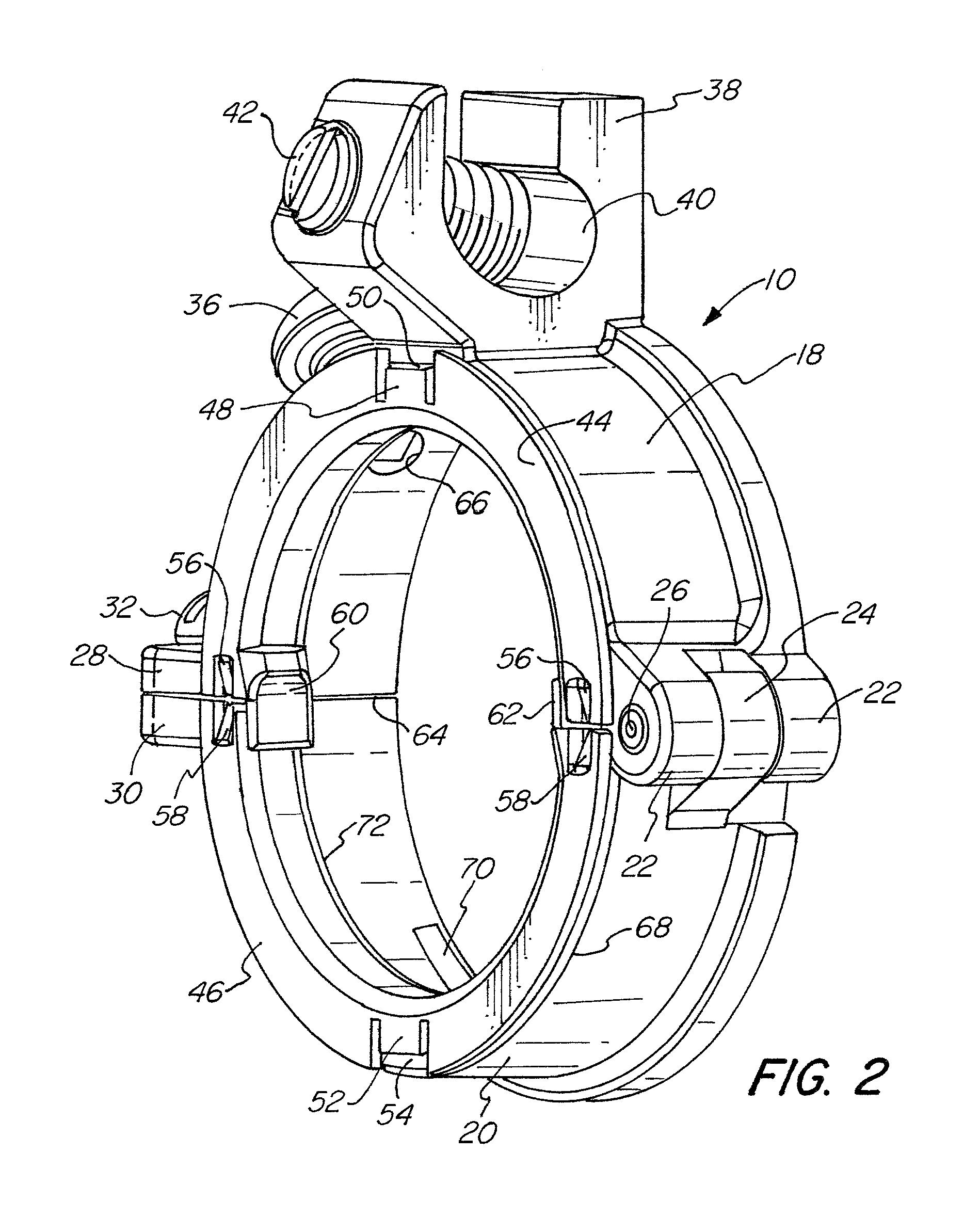 Split electrical grounding bushing with continuous insulation