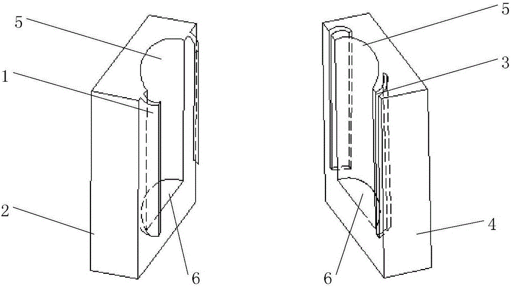 Preparation method and preparation mold of blind-joint rock mass model sample containing different joint roughness