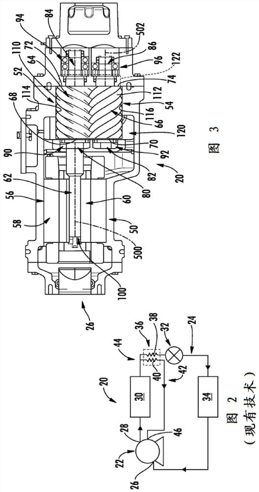 Screw compressor economizer plenum for pulsation reduction