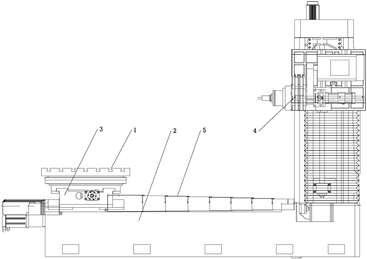 Method for changing ordinary horizontal boring machine into precise numerical control horizontal machining center