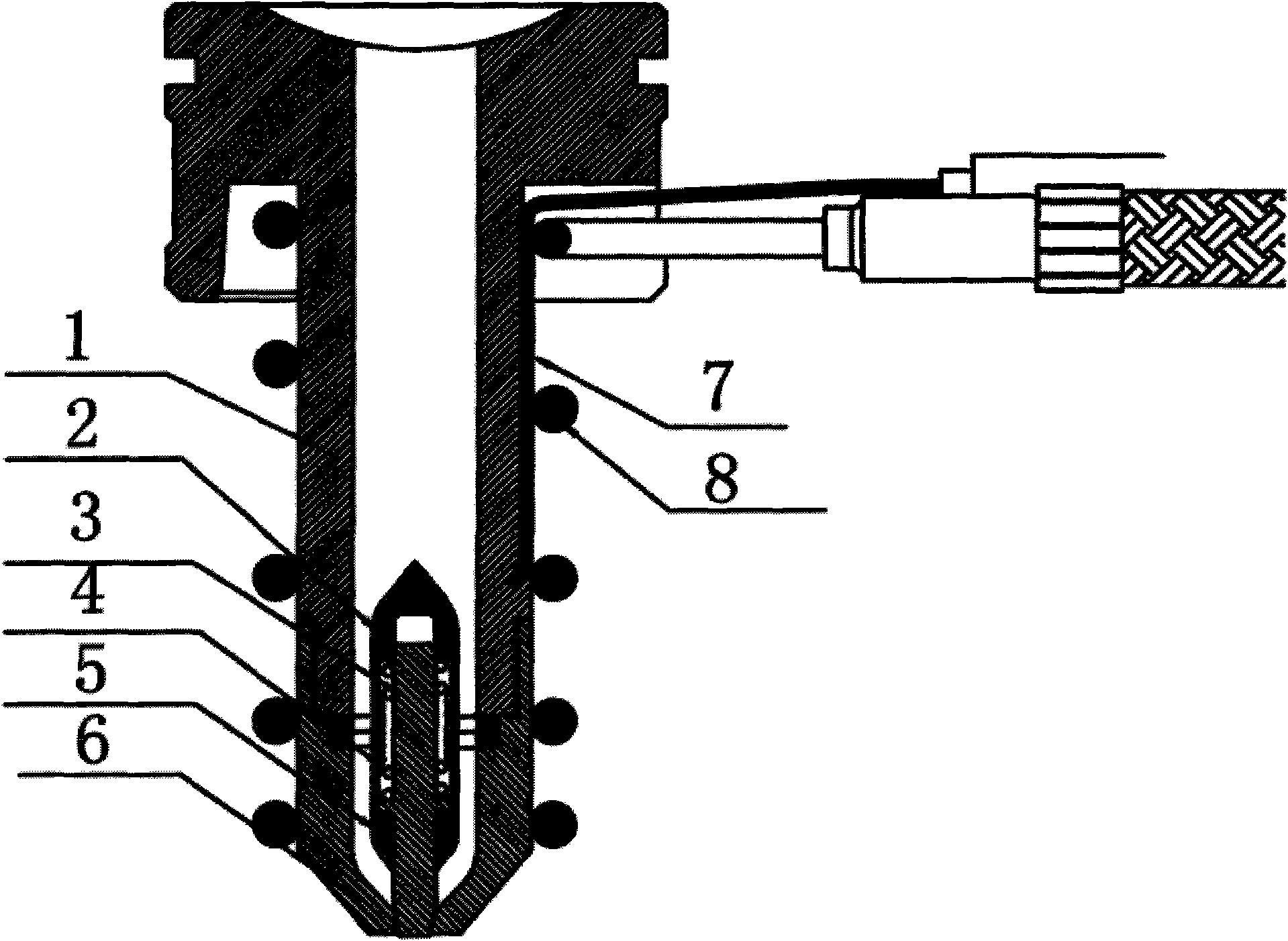 Hot runner system and gas spring type nozzle thereof