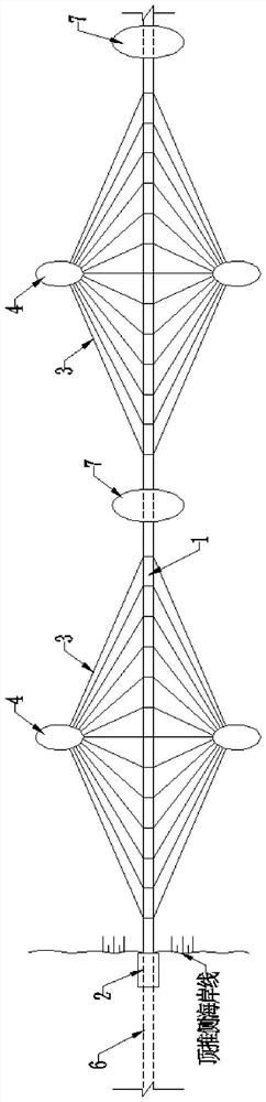 A Cable-Stayed Anchor Type Suspension Tunnel Structure with Relay Extension of Artificial Island