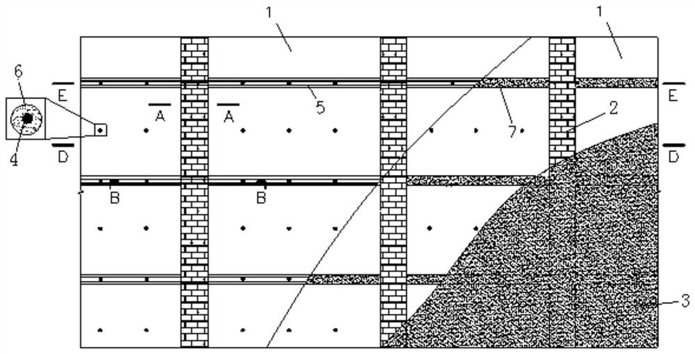 A reinforcement device for a raw earth wall