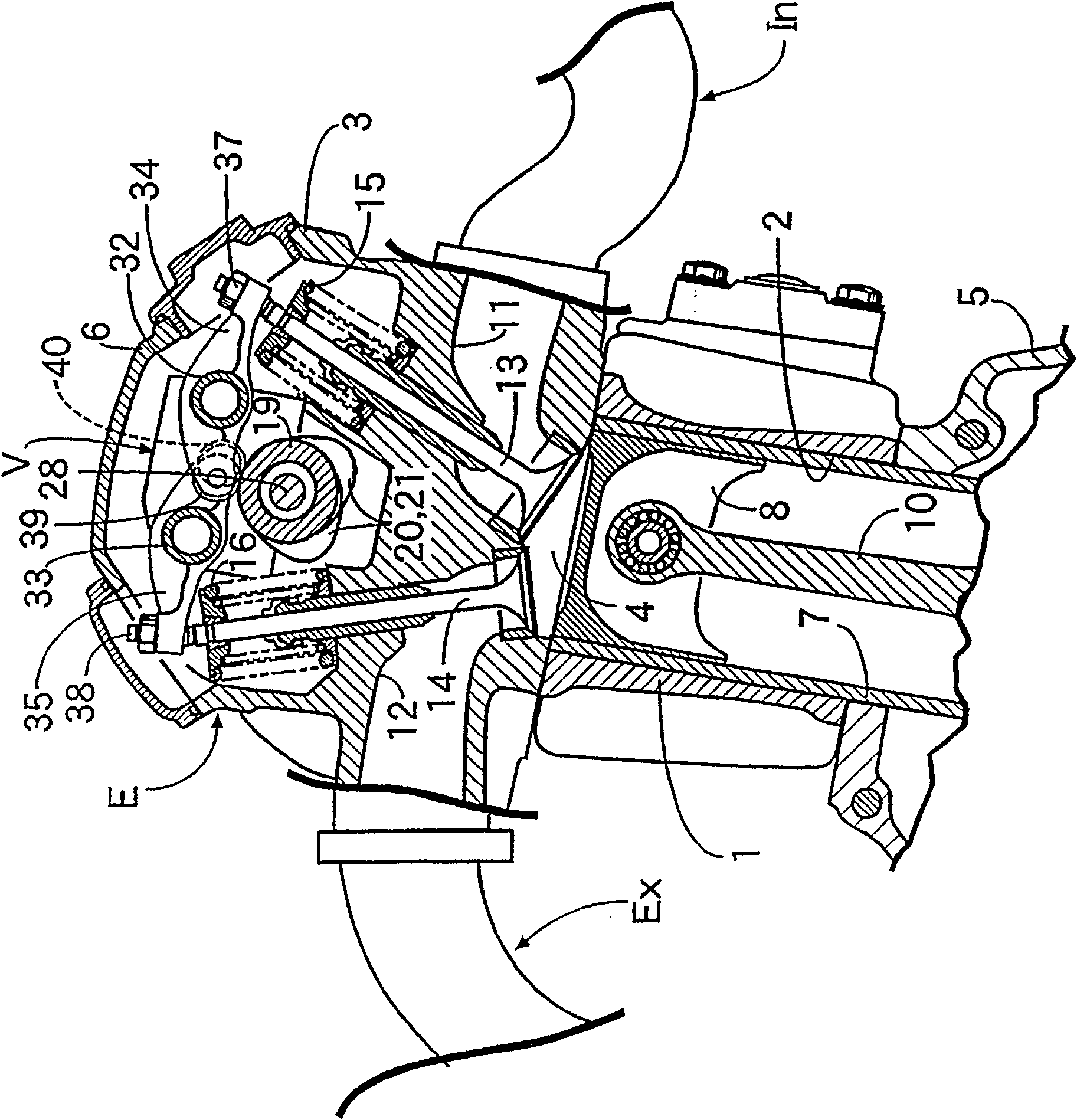 Whirl-stop device for rocker arm shaft in valve mechanism of internal combustion engine