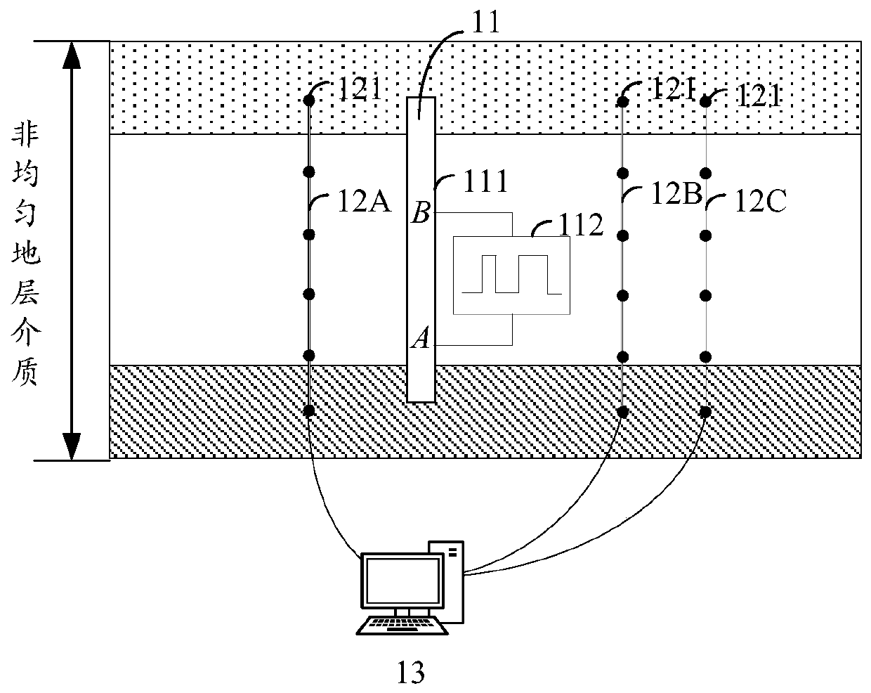 Inter-well electromagnetic detection system and method