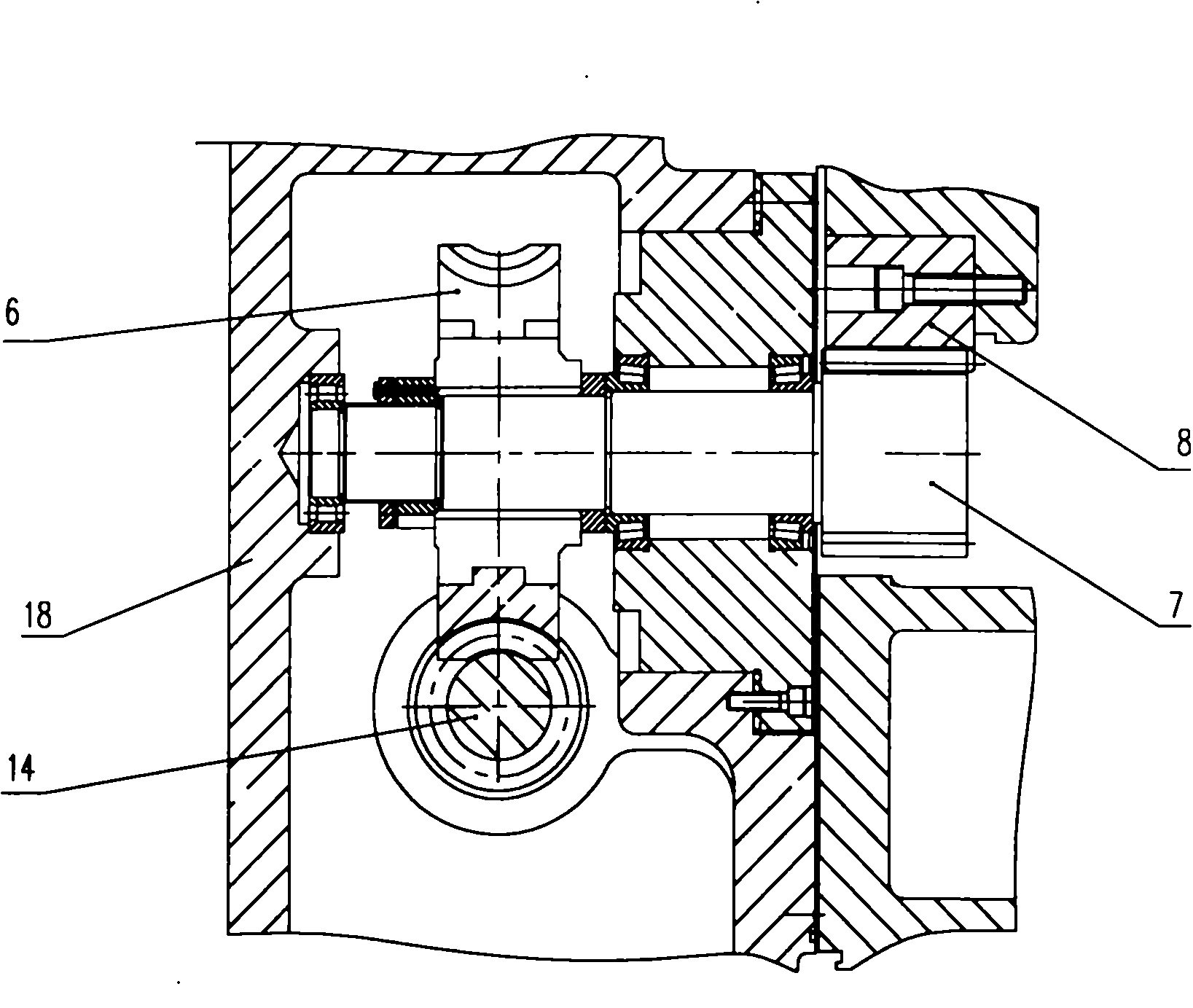 Swivel table driving device with double worm and gear backlash mechanisms