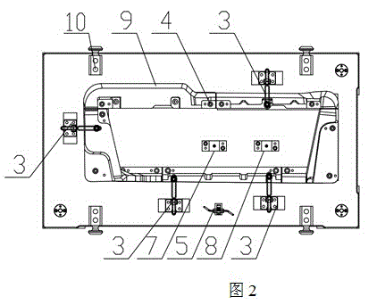 Gauge for left front door step plate of automobile