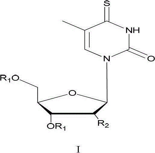 Synthetic method of 4-sulfur thymidine and analogues of 4-sulfur thymidine under microwave irradiation