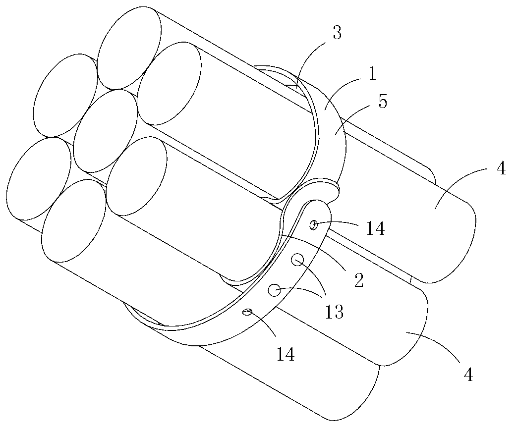 Wired electrical assembly with tie