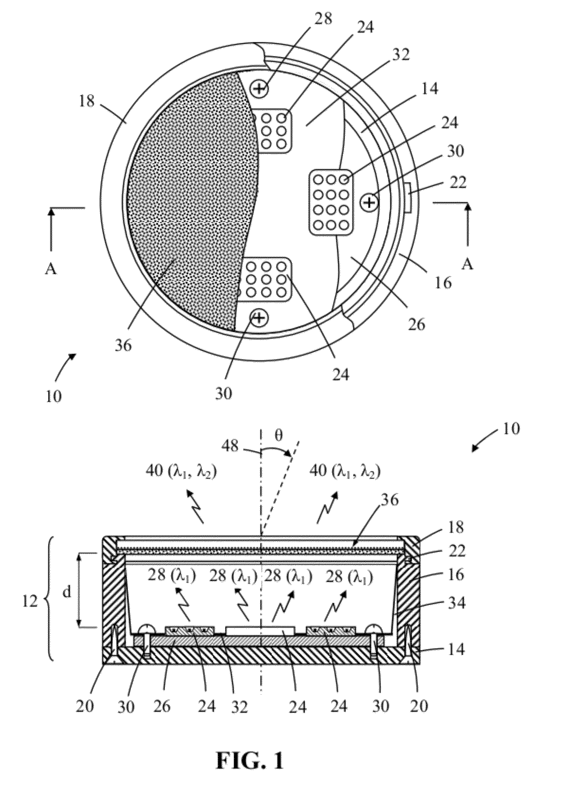 Wavelength conversion component with a diffusing layer
