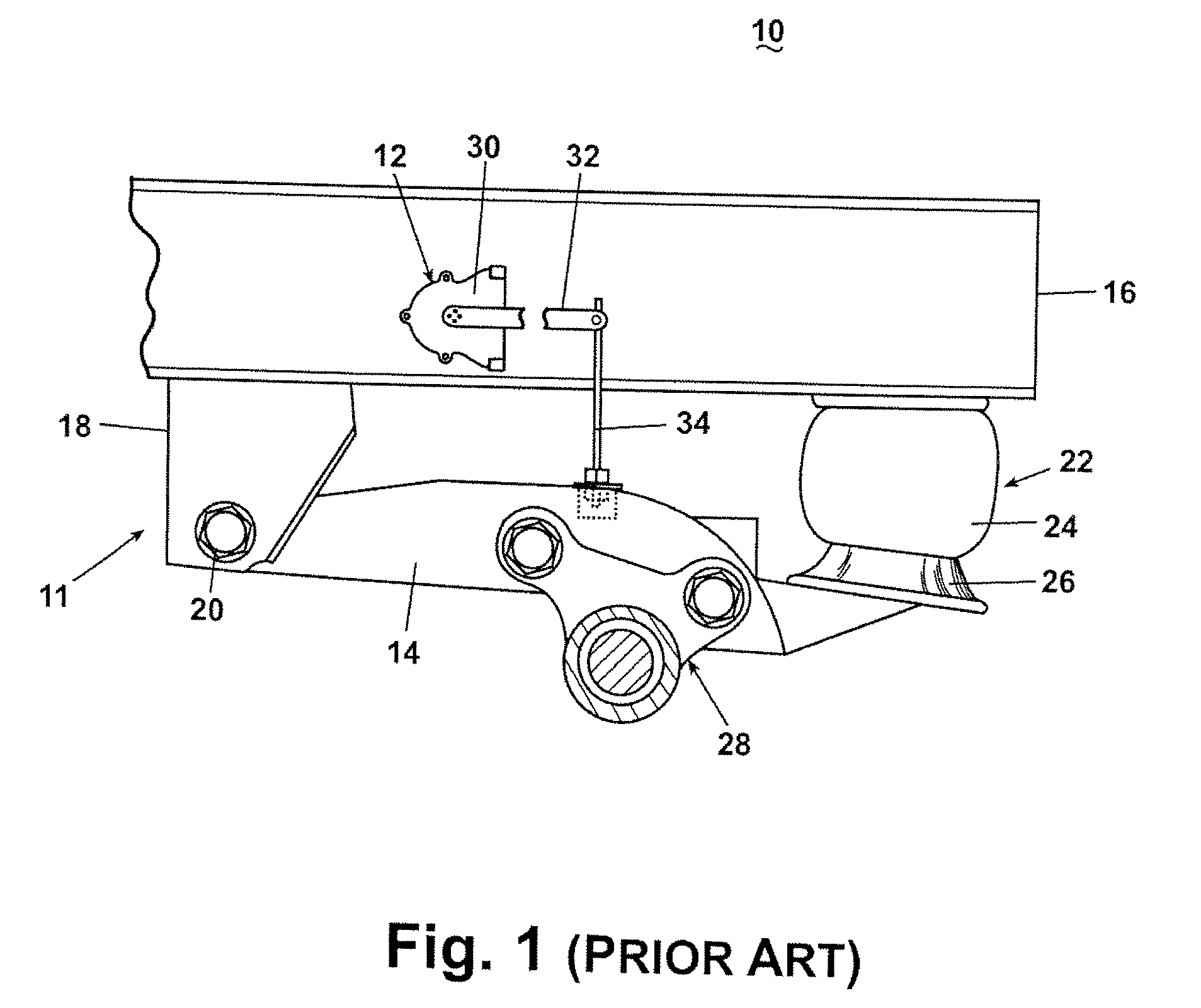 Trailing arm suspension and height control system with motorized valve therefor