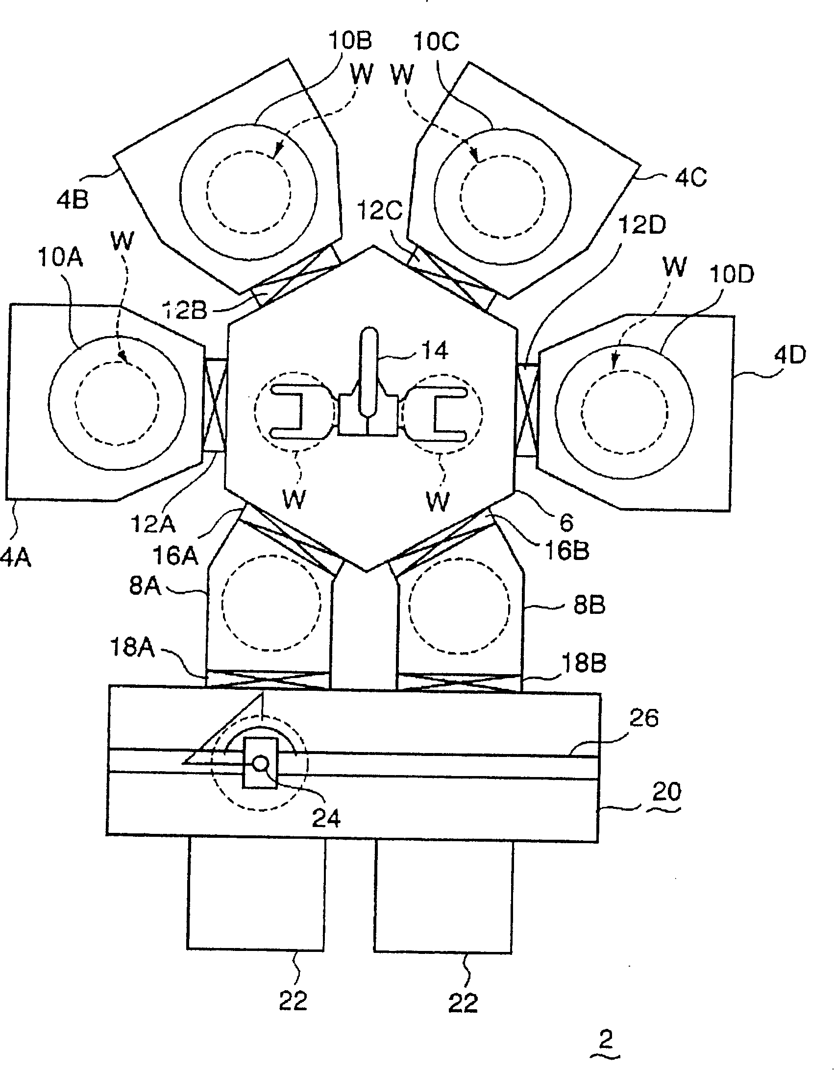 Replacing method of valv device, processing system and sealing components