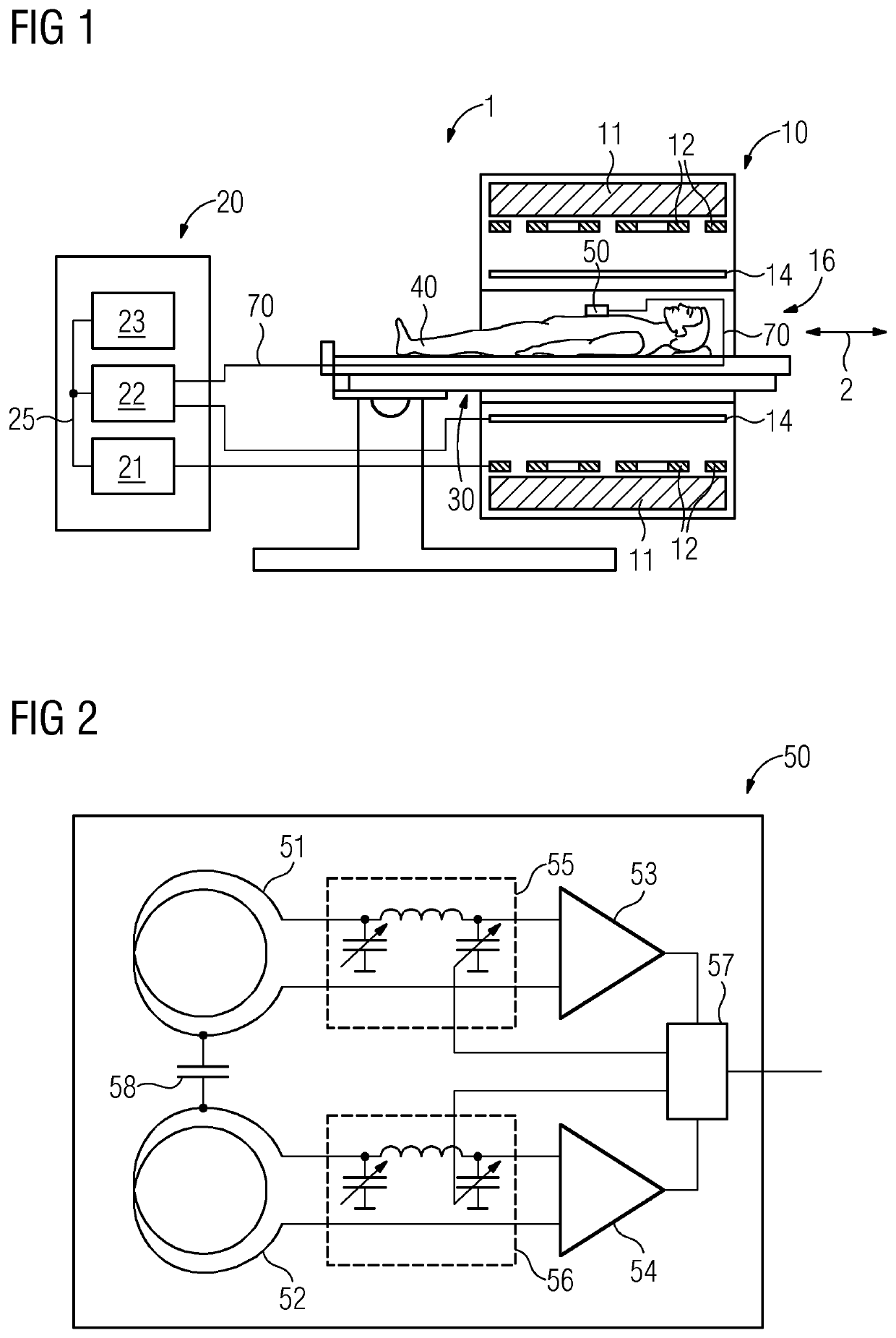 Magnetic resonance scanner and local coil matrix for operation at low magnetic field strengths