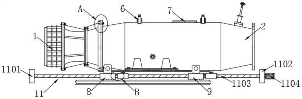 A cable-stayed electric pump installation device