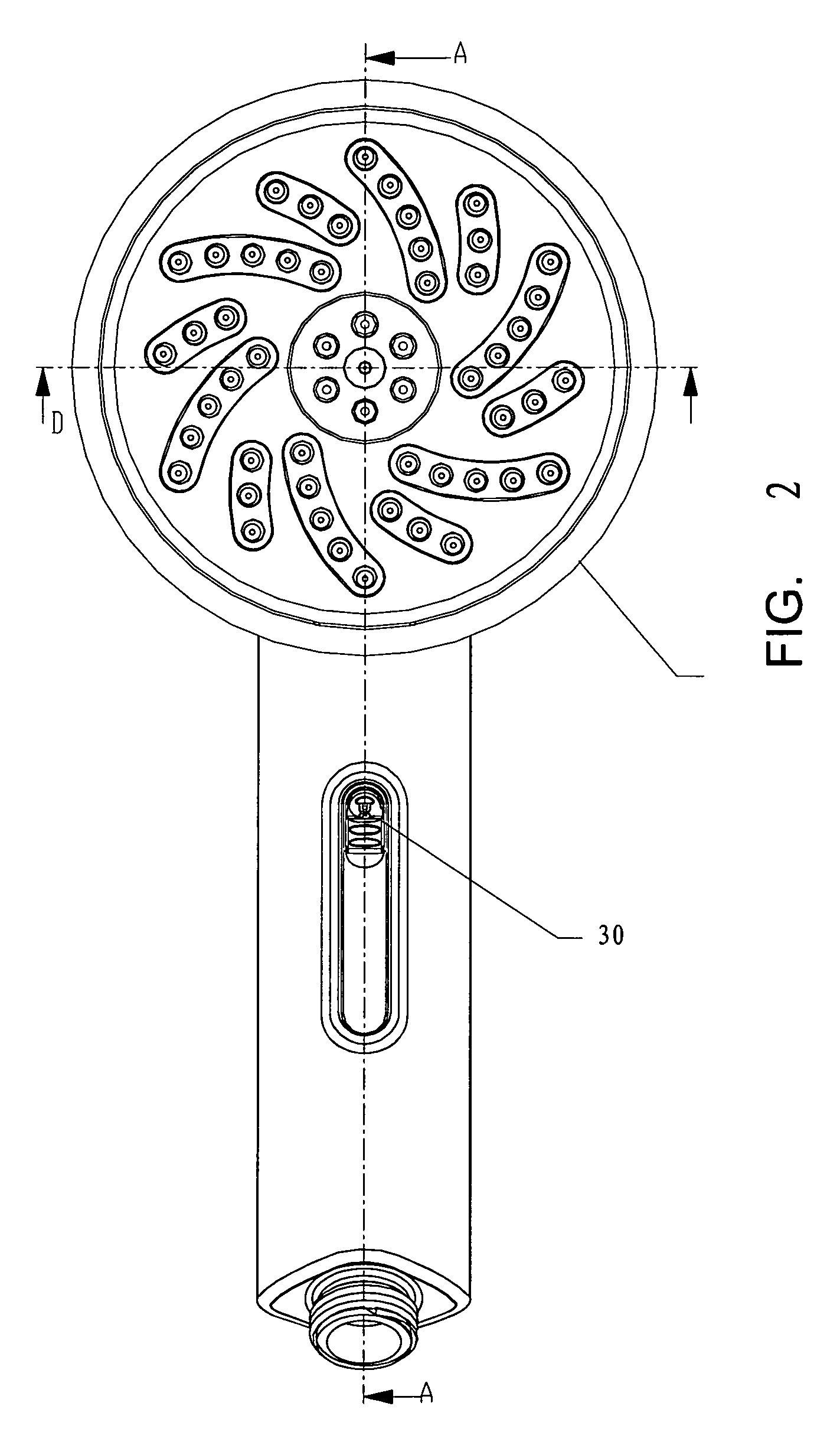 Water Outlet Control Device of Shower Spray Nozzle