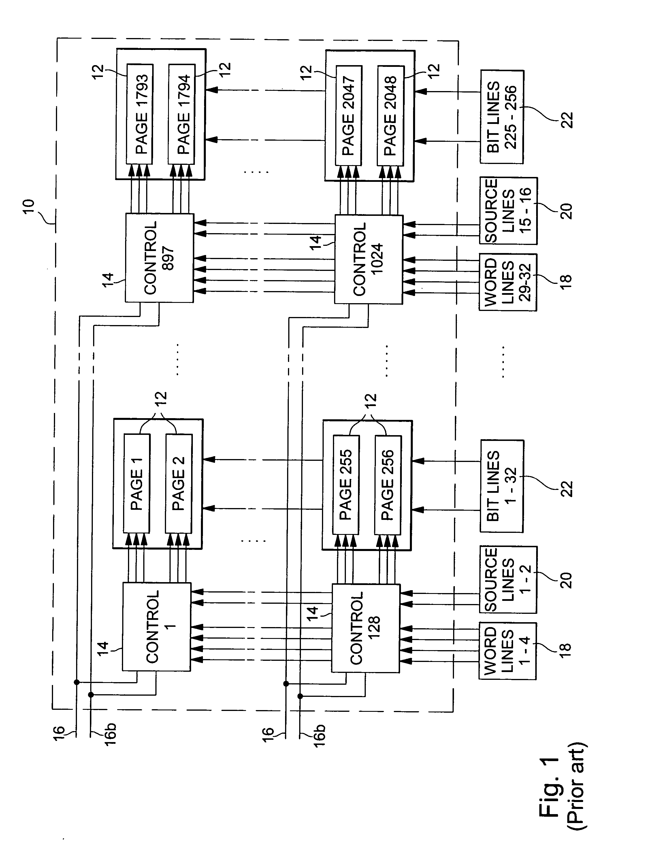 Array of non volatile split-gate memory cells for avoiding parasitic programming and programming method thereof