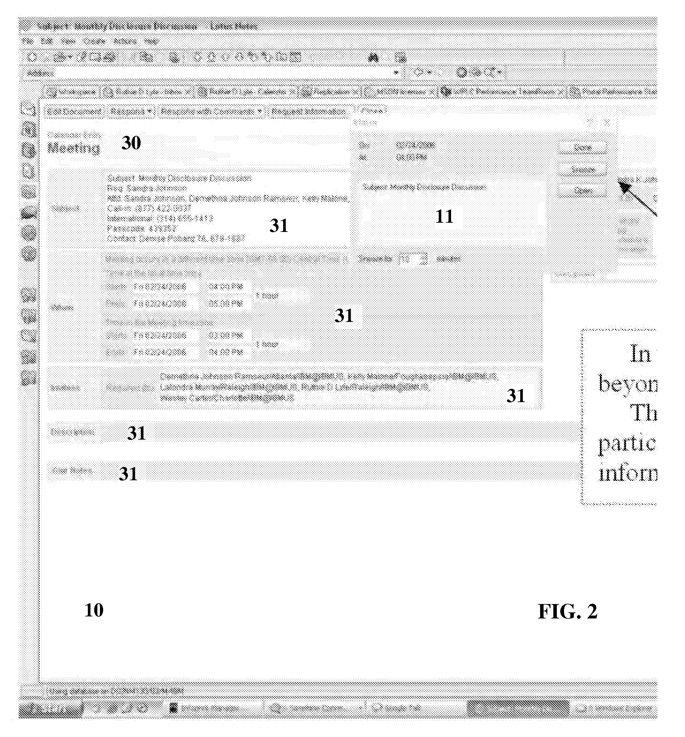 System to relay meeting activity in electronic calendar applications and schedule enforcement agent for electronic meetings