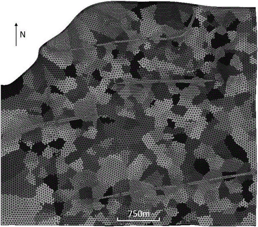 High-precision tectonic stress field simulation method for turbidite sand low-permeability reservoirs