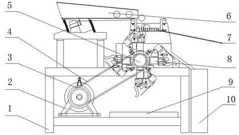 A kind of camellia fruit fresh fruit pneumatic shell breaking device and camellia fruit shell breaking machine using the device