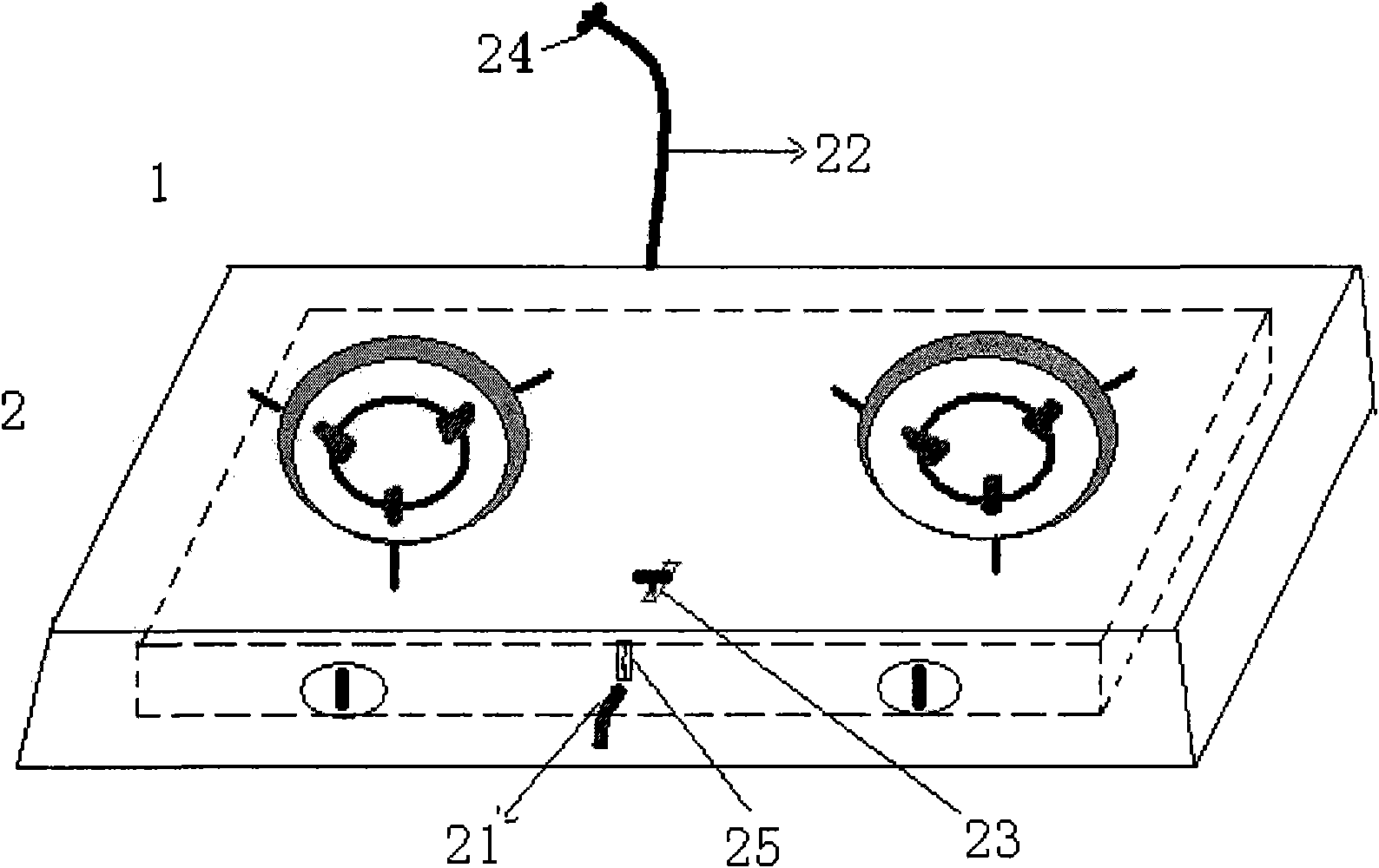 Device for collecting residual heat of gas cooker