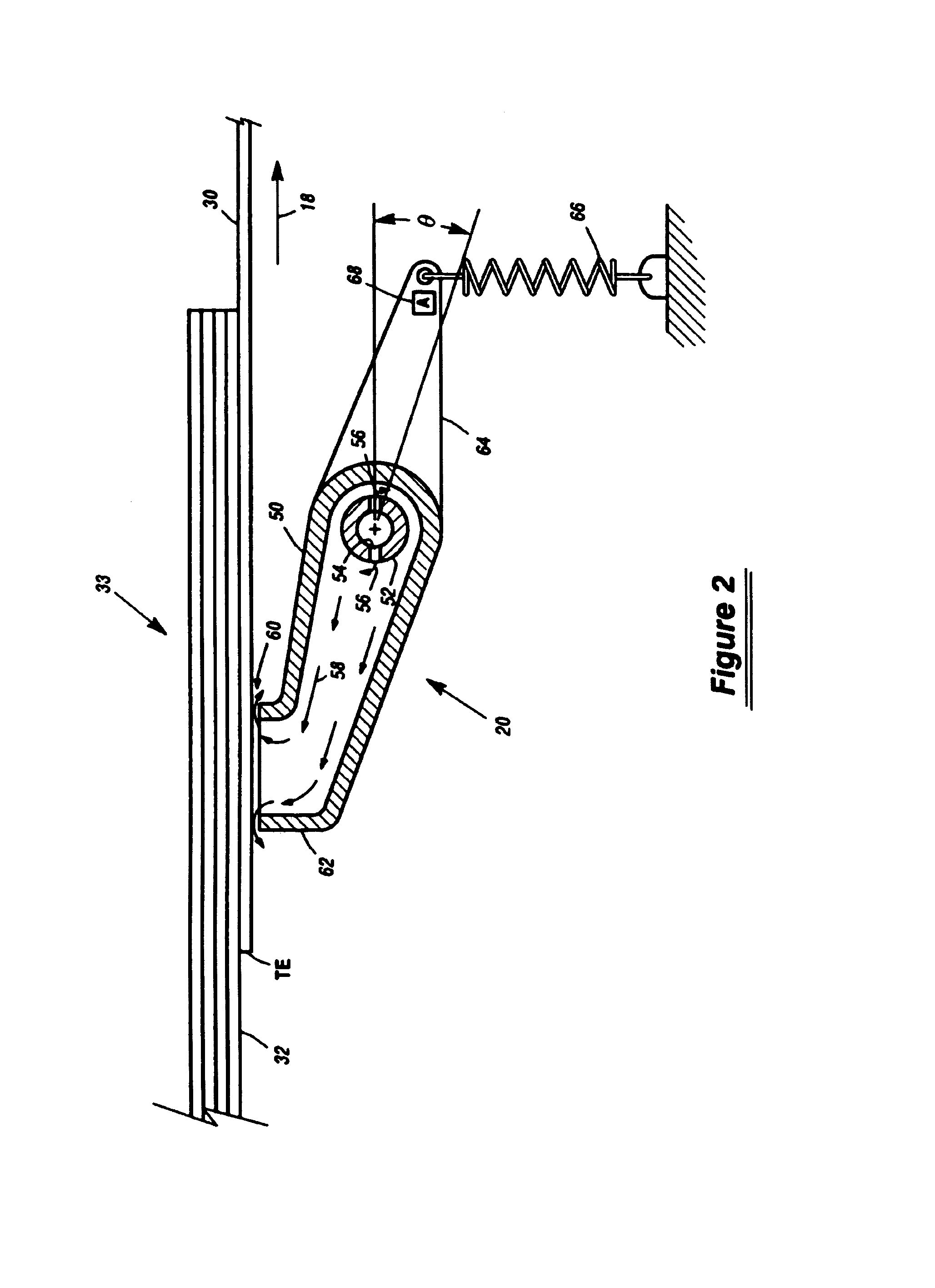 System and method for feeding and transporting documents including document trailing edge detection by sensing an air flow disruption while the document is still being fed from the document stack